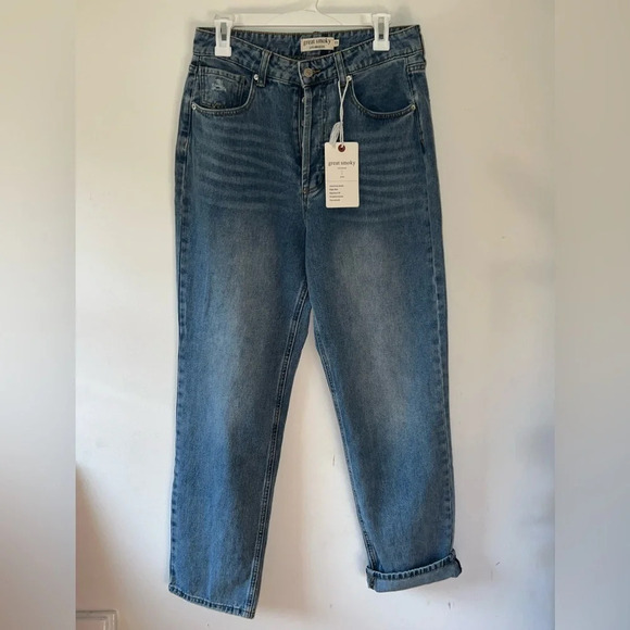 Great Smoky Button Fly Blue Indigo High Waist NWT Jeans Size 11 - Picture 1 of 7